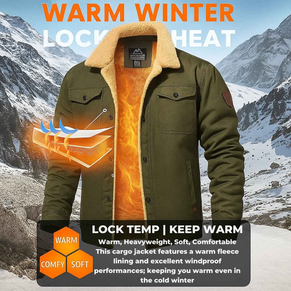 Men's Sherpa Lined Winter Jacket