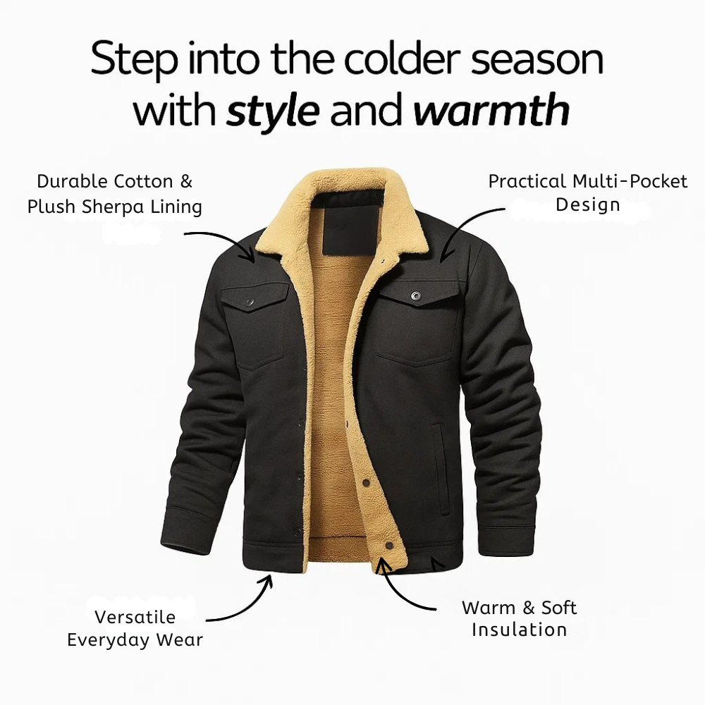 Men's Sherpa Lined Winter Jacket