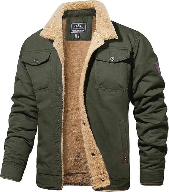 Men's Sherpa Lined Winter Jacket