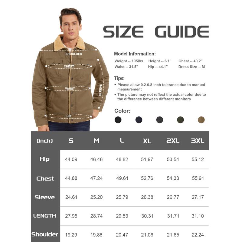 Men's Sherpa Lined Winter Jacket