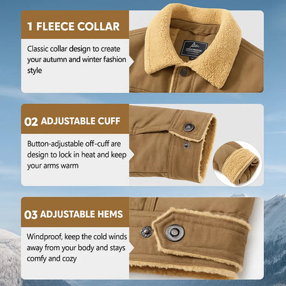 Men's Sherpa Lined Winter Jacket